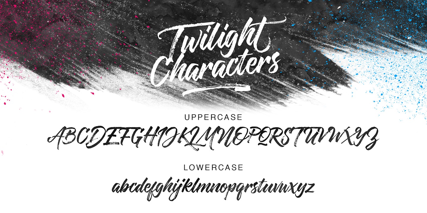 Пример шрифта Twilight Script Swashes